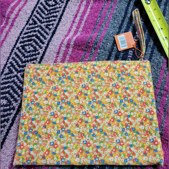 🛒🛍️💥NWT Tori Burch shishiedo orange floral makeup bag 10 ×8 - Picture 4 of 10